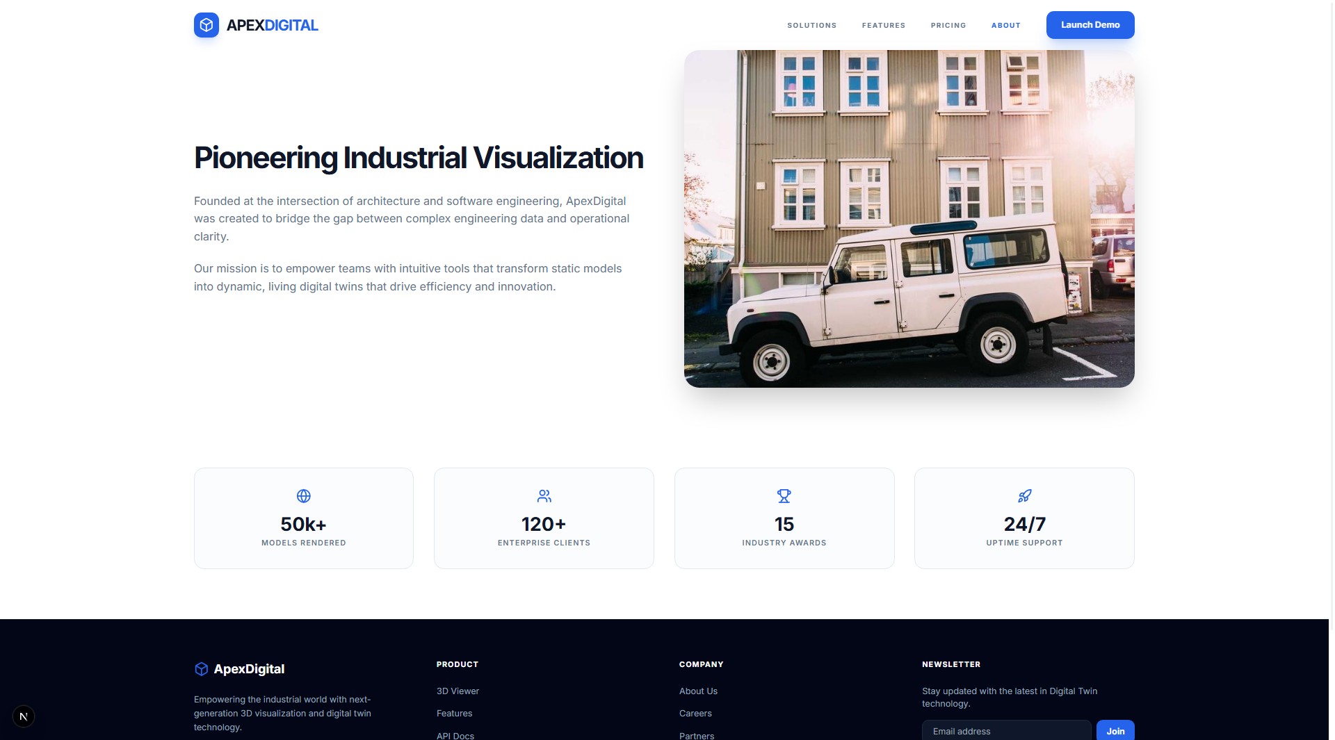 ApexDigital website about screen.