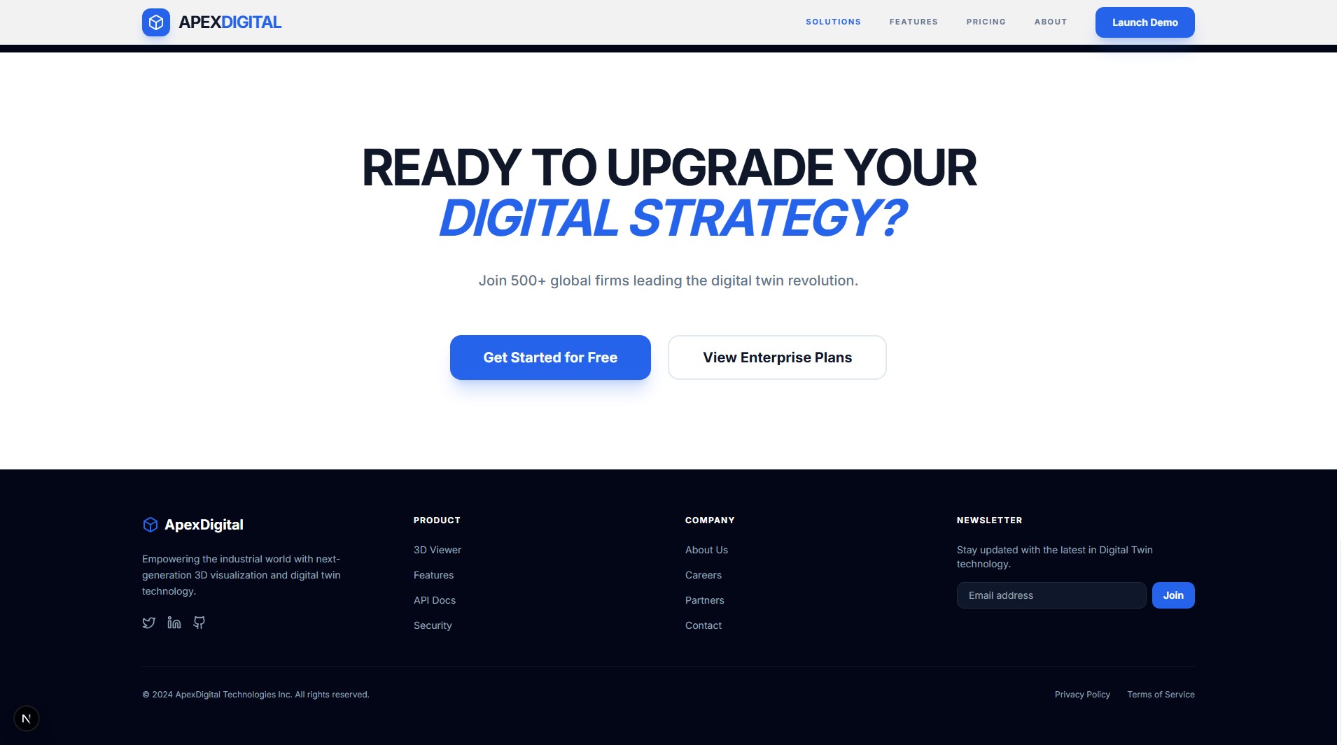 ApexDigital website homepage section four.